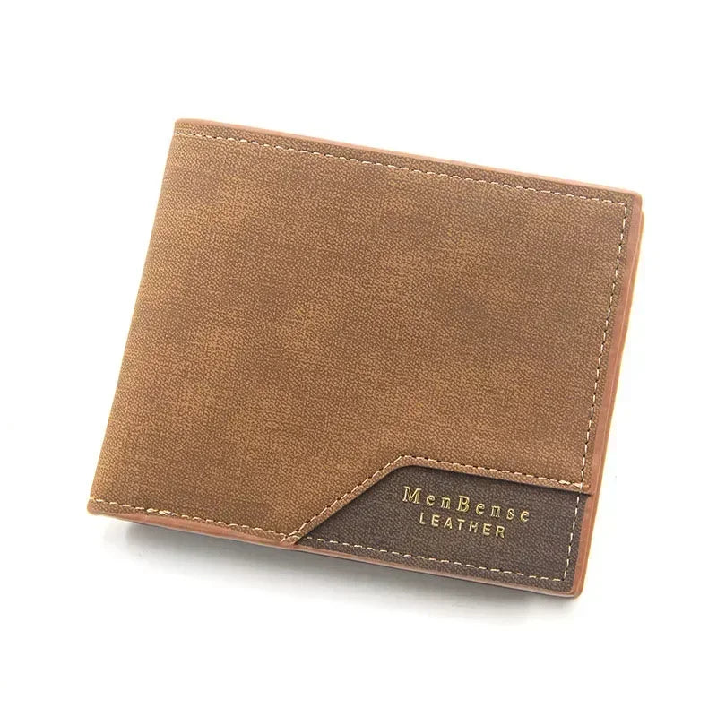 Personalised Classic Short Wallet with Coin Pocket for Men Brown1