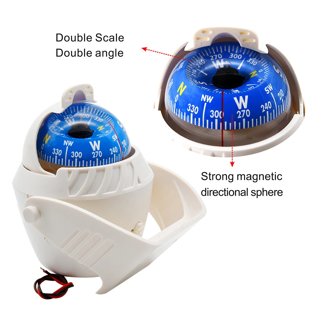 Marine Boat Compass With LED Night Light &ndash; High Precision