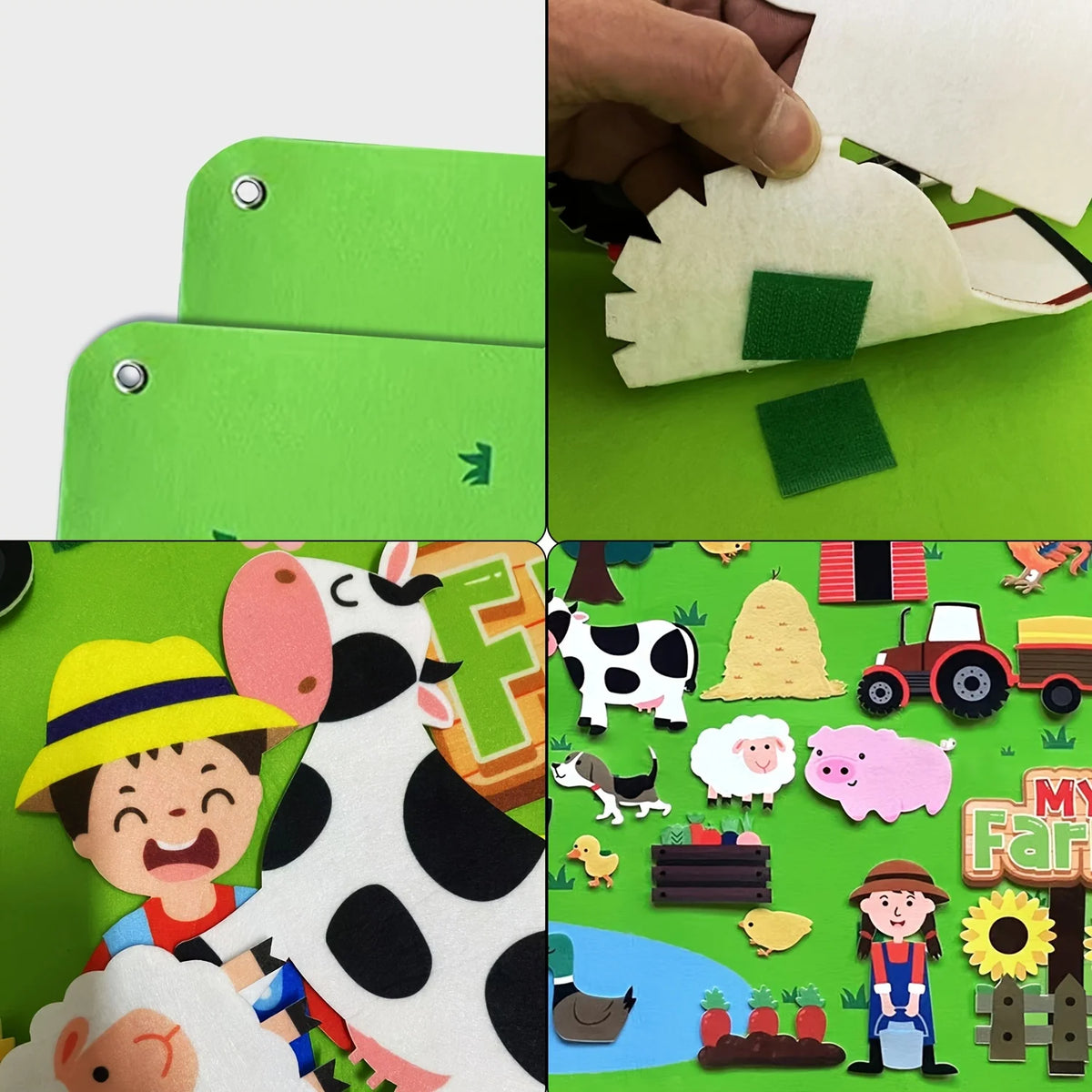 33 Piece Farm Animal Puzzle Toys &ndash; Interactive Wall Mounted