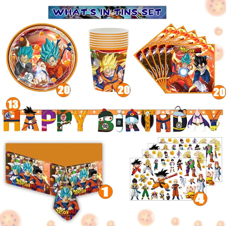 Party Supplies - Goku Theme Birthday Decorations &amp; Gifts