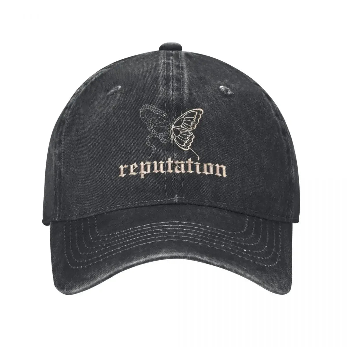 Swiftie 1989 Unisex Distressed Cotton Baseball Cap black / One Size