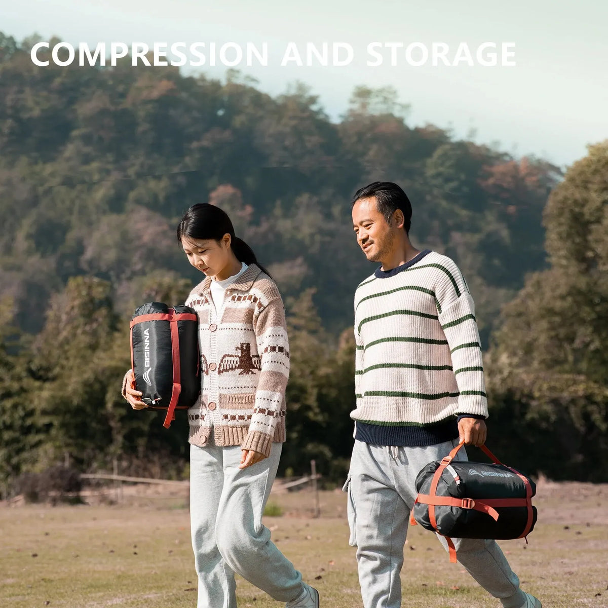 BISINNA Large Camping Sleeping Bag &ndash; Ultimate Comfort for Outdoor Adventures