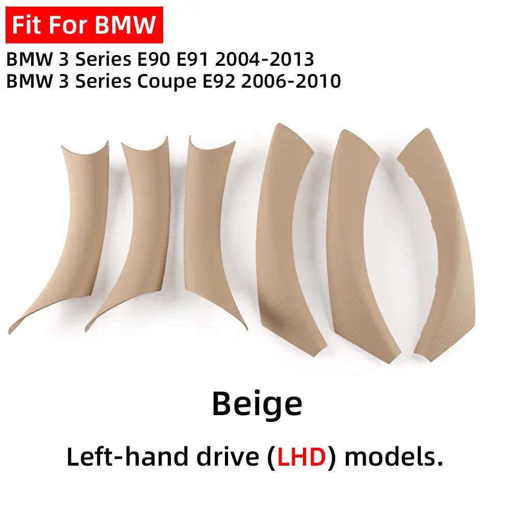 For BMW 3 Series E90 E91 E92 2004-2013 Beige Black LHD RHD Easy Installation Left Right Inner Door Handle Cover ABS by InterCyprus Trading Ltd