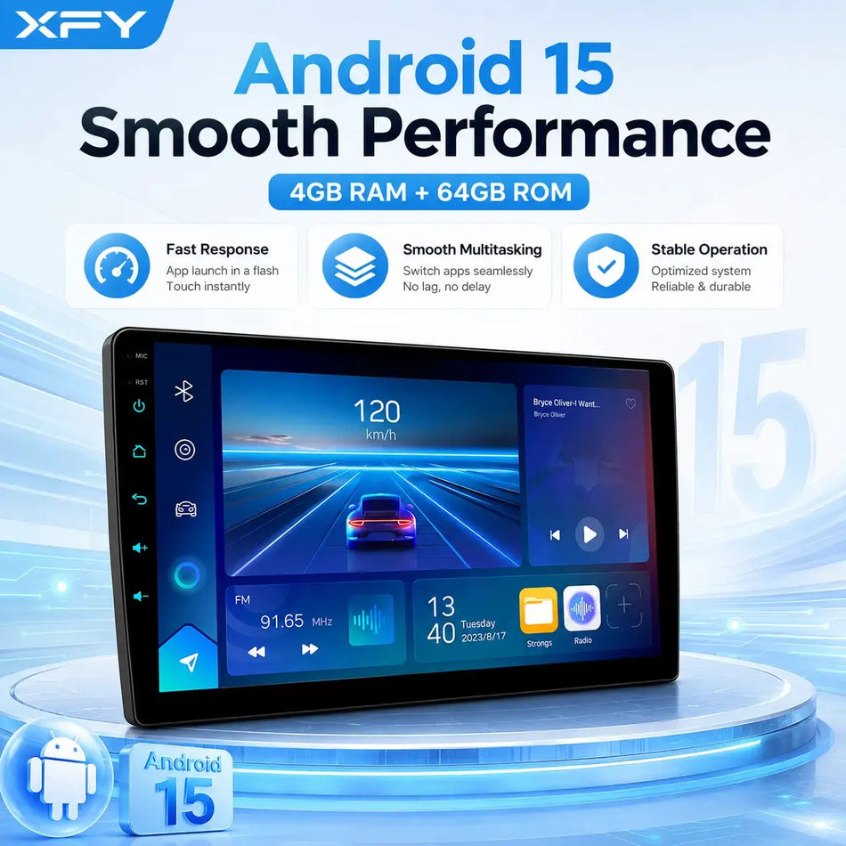 Android 15 Car Stereo with CarPlay Android Auto GPS for VW Toyota Hyundai Nissan KIA 4GB 64GB 7/9/10 Inch by InterCyprus Trading Ltd