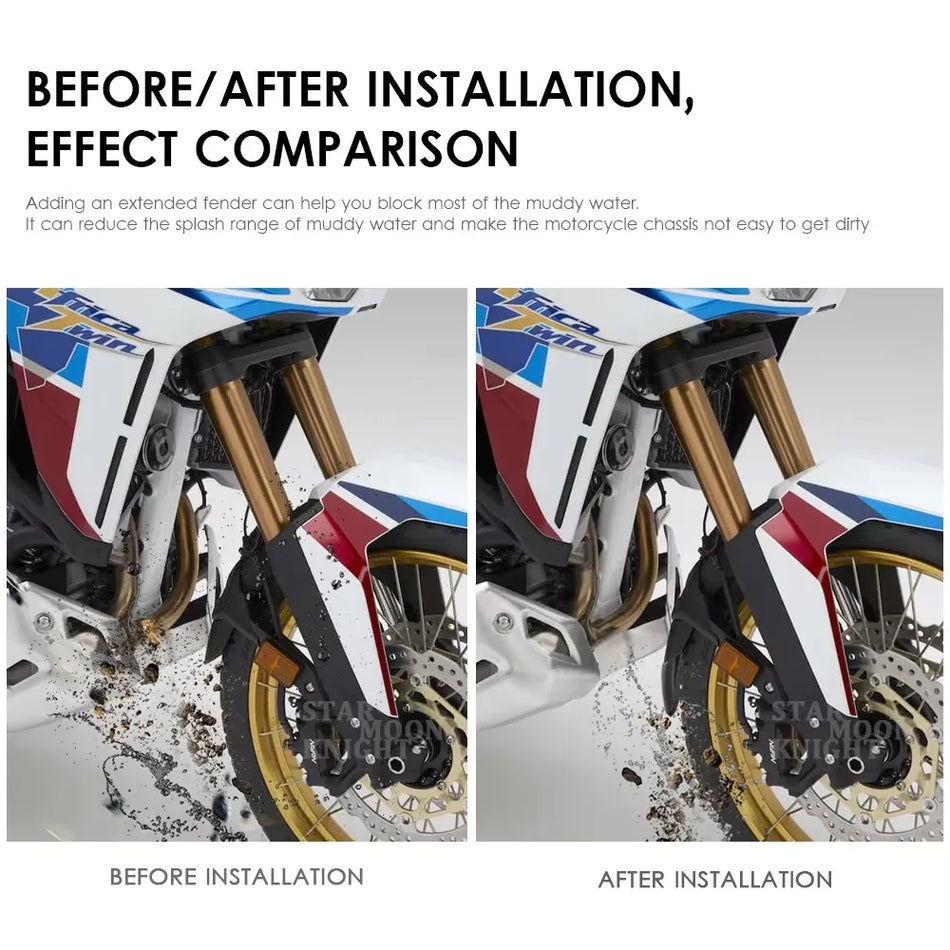 Honda CRF1100L Africa Twin 2020 Přední prodloužení blatníku ABS, ochrana proti stříkající vodě, vyrobeno z odolného plastu