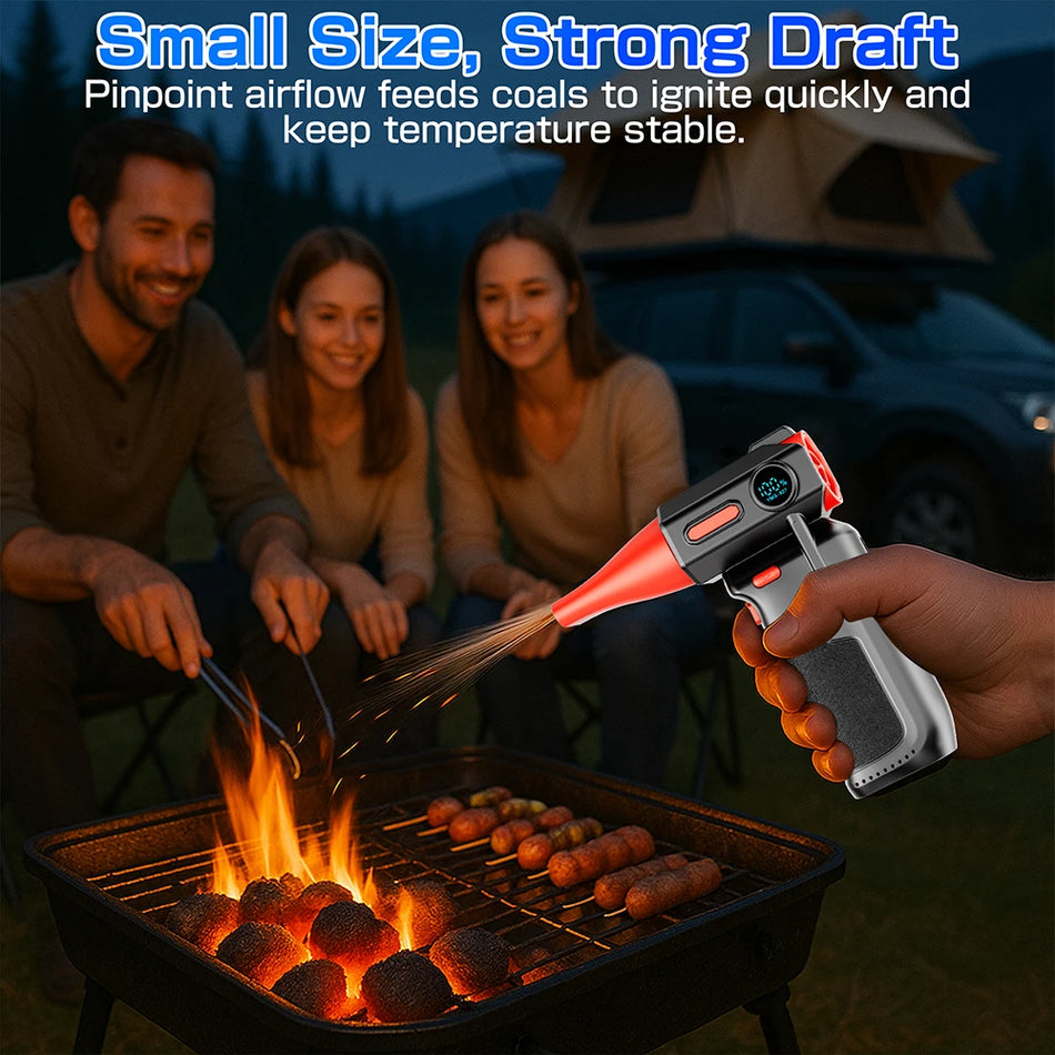 Cordless Barbecue Blowing Fan with 150,000 RPM Turbo Air Pump Multi Tool