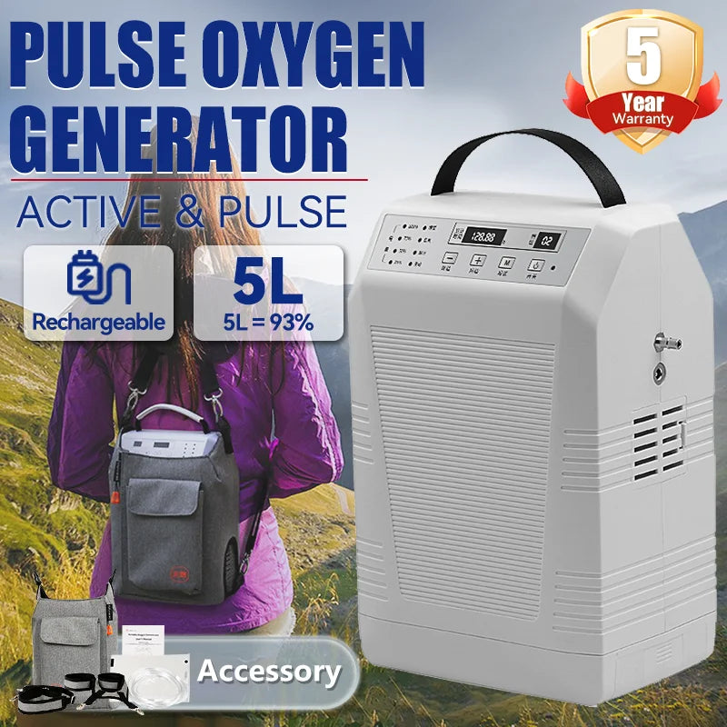 Home Oxygen Concentrator &ndash; Rechargeable 5L Portable