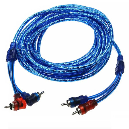 Automotive pure copper audio cable car audio system modification subwoofer amplifier 2 RCA to 2 RCA wire signal cable by InterCyprus Trading Ltd