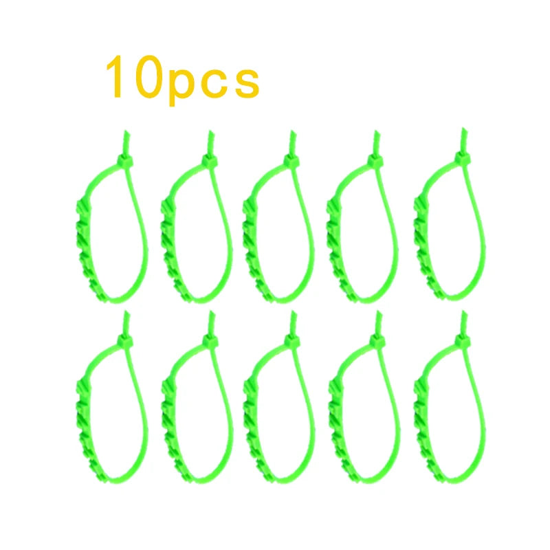 10pcs Car Tire Chains Snow Anti Skid Ties &ndash; Safety Belt 10pcs  green