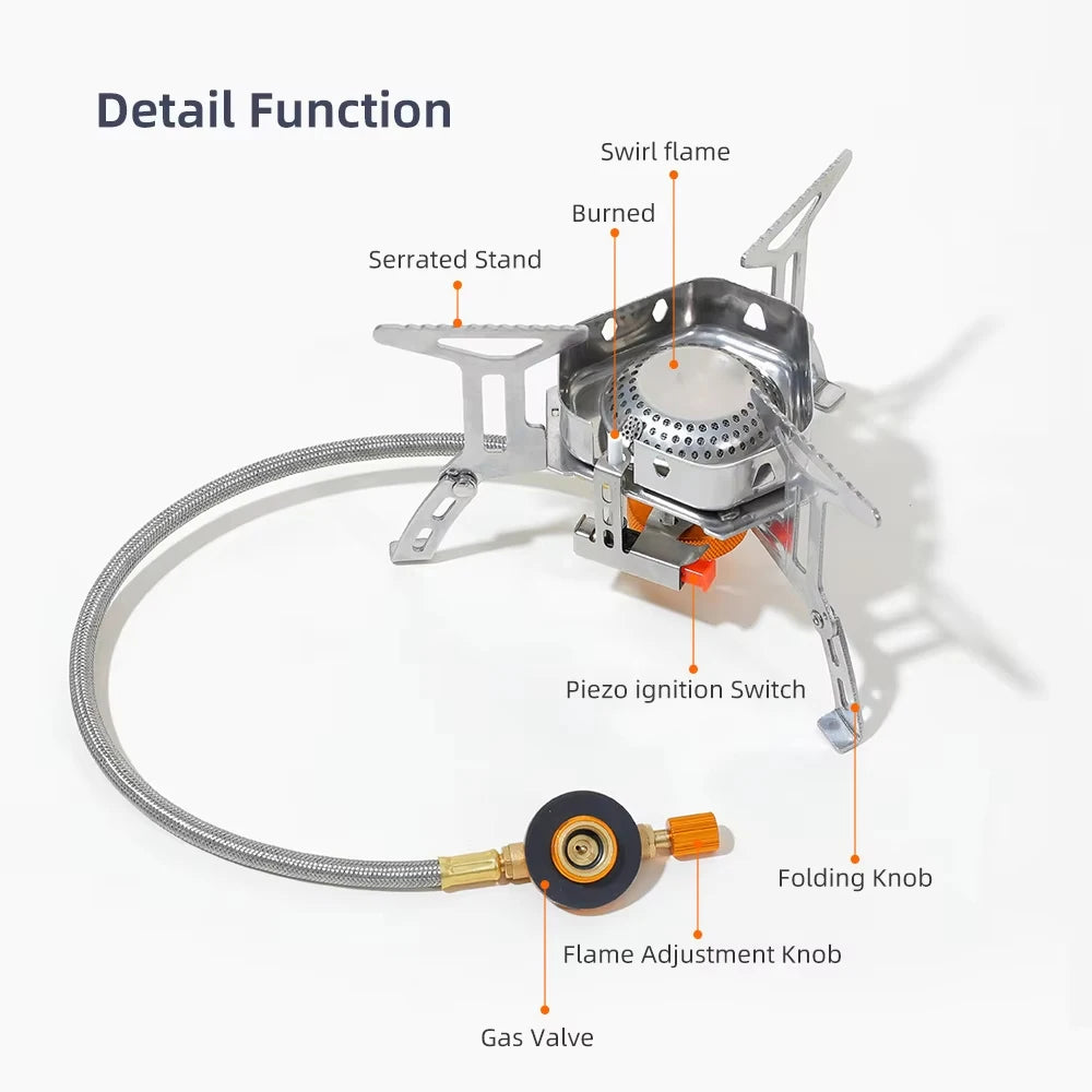 3000W Camping Gas Stove - Ultra High Heat Output Quick Boil