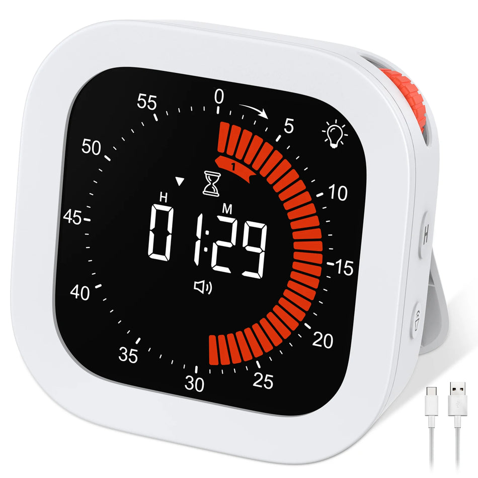 Wiederaufladbarer digitaler Countdown-Timer mit visueller Anzeige für die Küche, das Zuhause