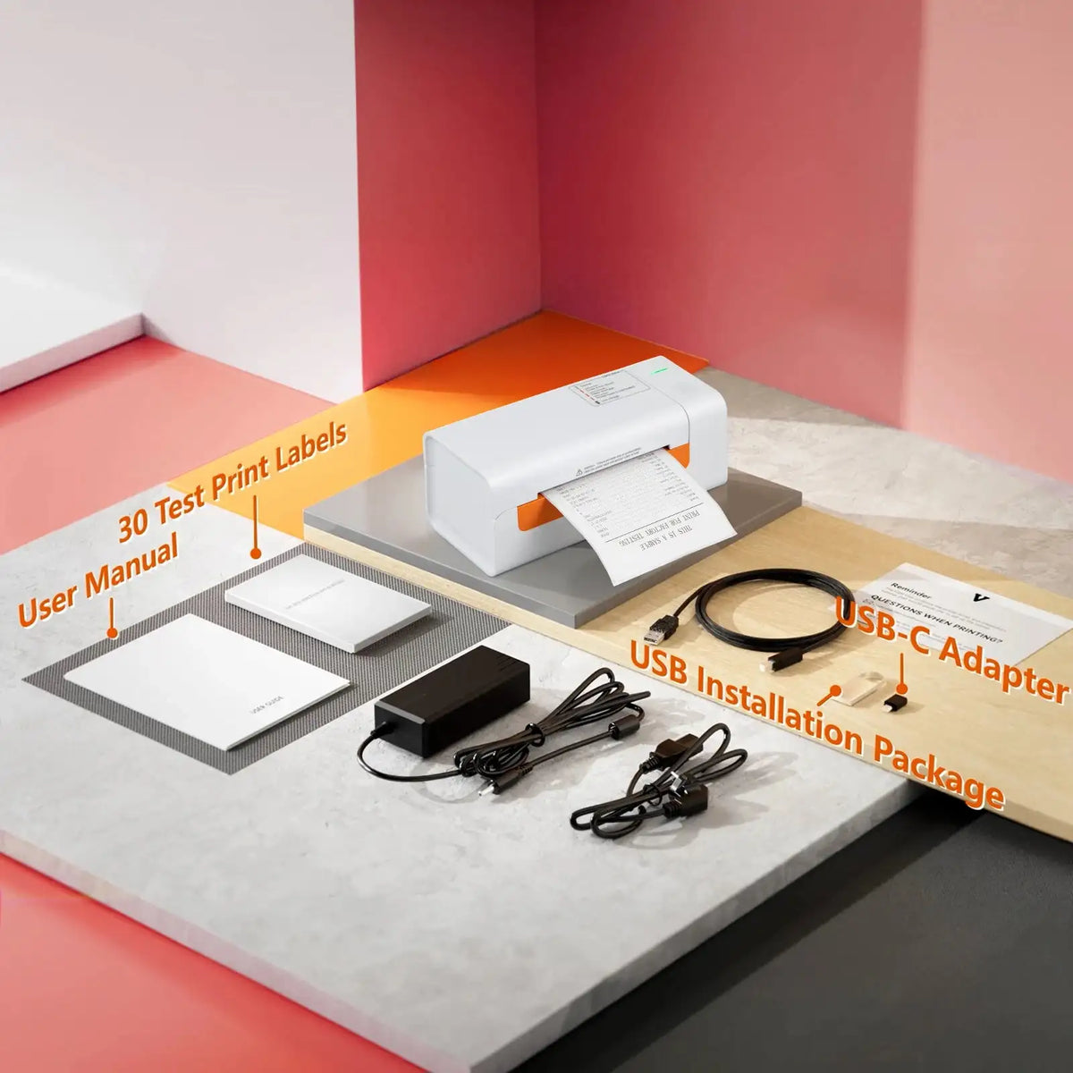 203DPI Desktop Thermal Label Printer USB Windows