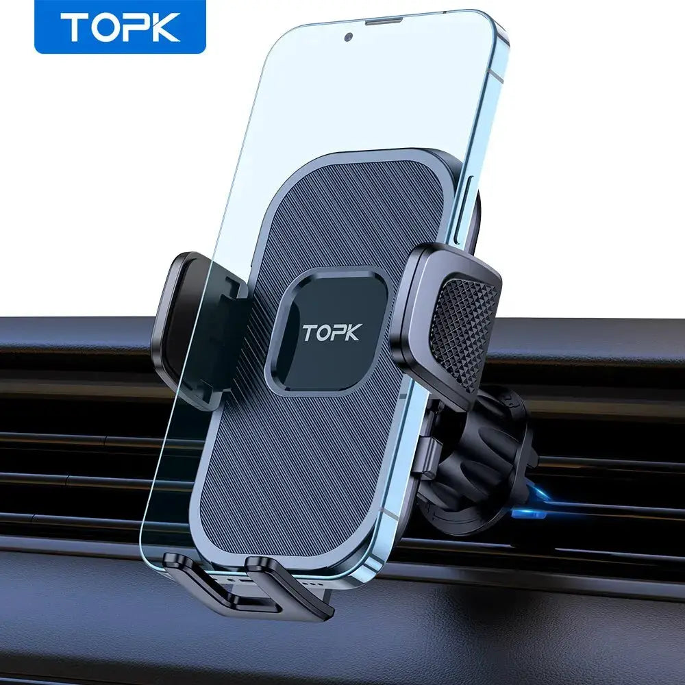 TOPK Car Phone Holder Gravity Stand for iPhone Xiaomi Samsung Car Mobile Support for Dashboard Windshield Air Vent Phone Mount by InterCyprus Trading Ltd