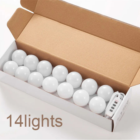 Hollywood Makeup Vanity Mirror Light Stick On &ndash; 3 Color LED 14 Lights