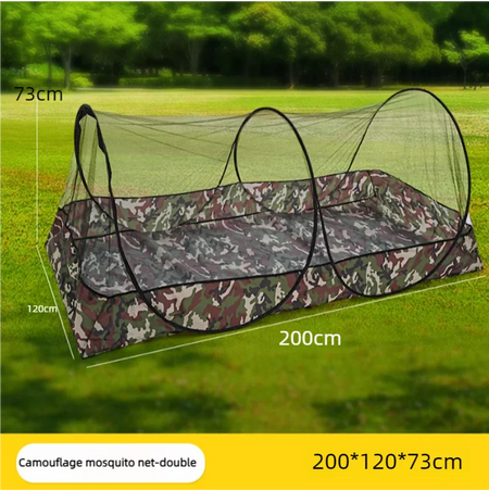 Portable Camouflage Mosquito Net for Camping and Travel - Insecticide Treated, Lightweight &amp; Foldable Camouflage Double