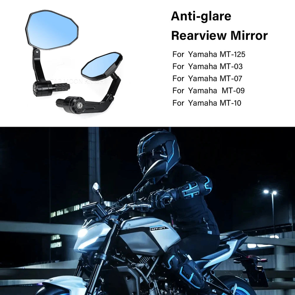 Yamaha MT-125 MT-03 MT-07 MT-09 MT-10 Αντιθαμβωτικός Πλευρικός Καθρέφτης, Ρυθμιζόμενος CNC Αλουμινίου