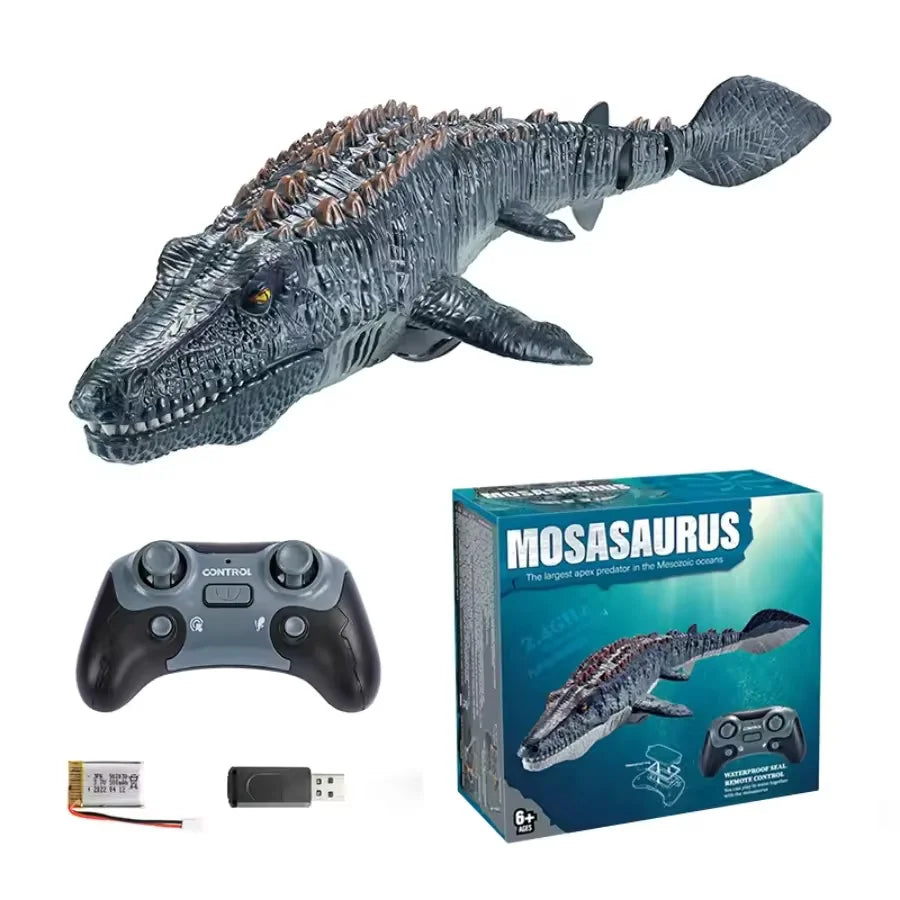 Remote Control Dinosaur RC Boat Toy &ndash; Water Spray Fun GRAY