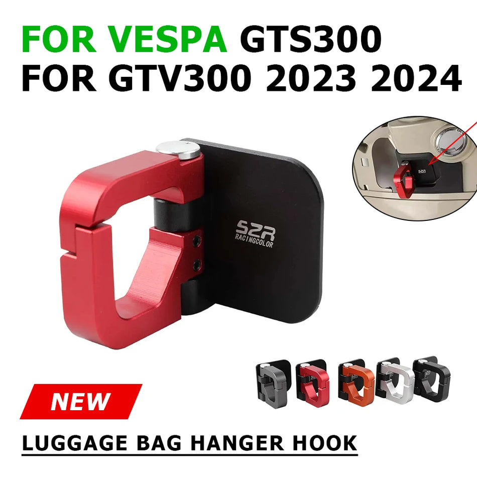 Vespa GTS 300 GTV 300 2023-2024 Aluminiowy Składany Haczyk na Bagaż