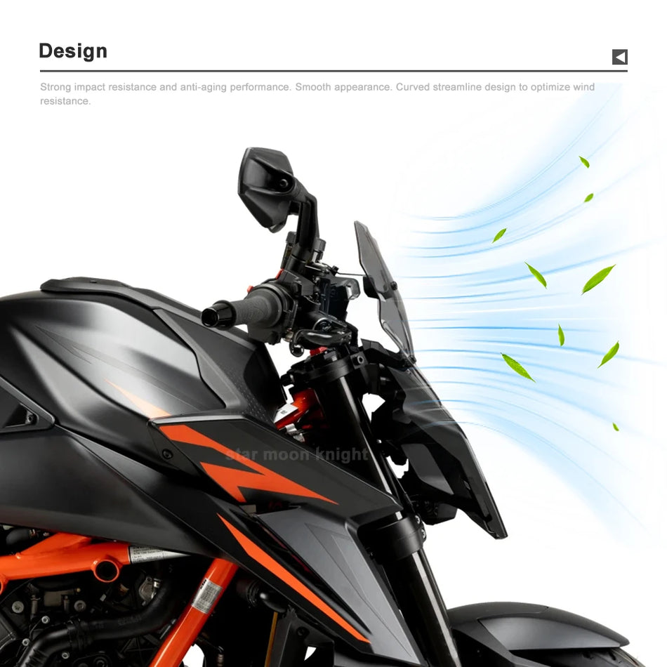 Defletor de Para-brisas KTM 1390 Super Duke R EVO, Carenagem Frontal em Policarbonato para Modelos 2024