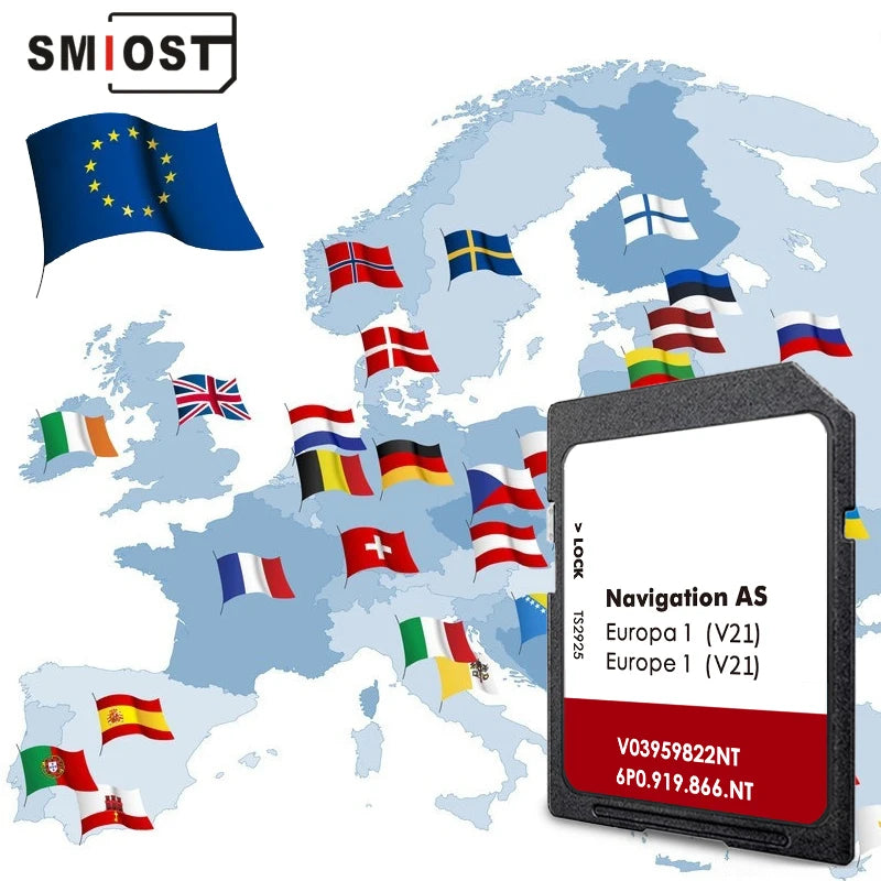 Leon Ateca Toledo Alhambra Navi 6P0 MIB2 SD - 32GB Maps CHINA / for Seat AS no USB