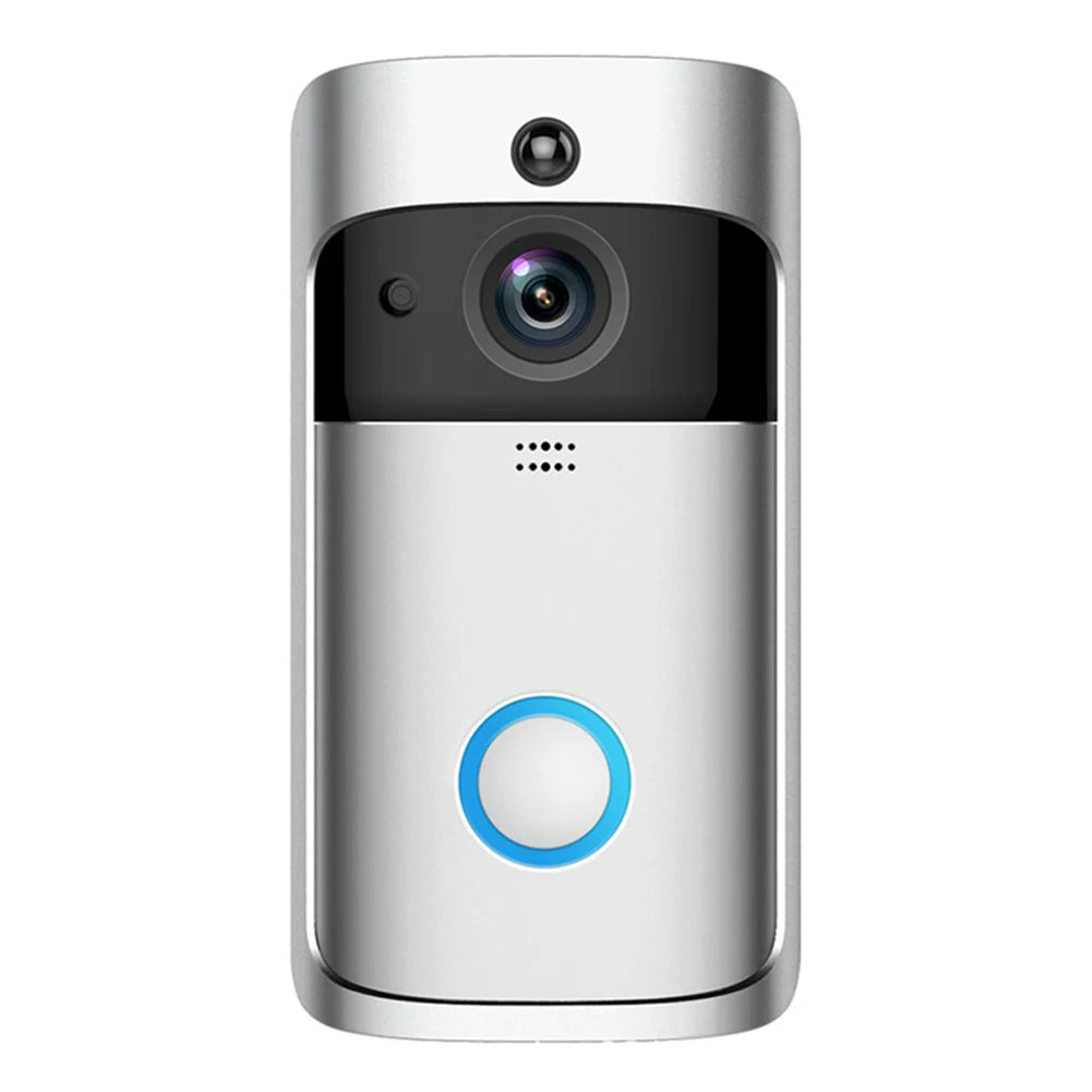 WiFi Video Doorbell &ndash; 2 Way Audio And 720P Night Vision Silver