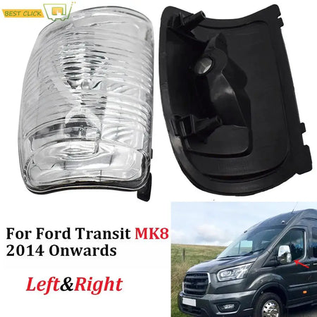 Left Right Car Wing Mirror Indicator Lamp Turn Signal Light Lens Cover Rear View for Ford Transit MK8 2004 Onwards BK3113B381AB by InterCyprus Trading Ltd