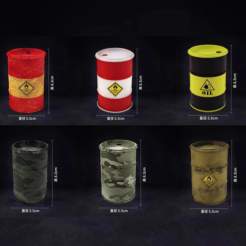 Iron Mini Oil Drum Model &ndash; Unique Desktop Decoration for War Games