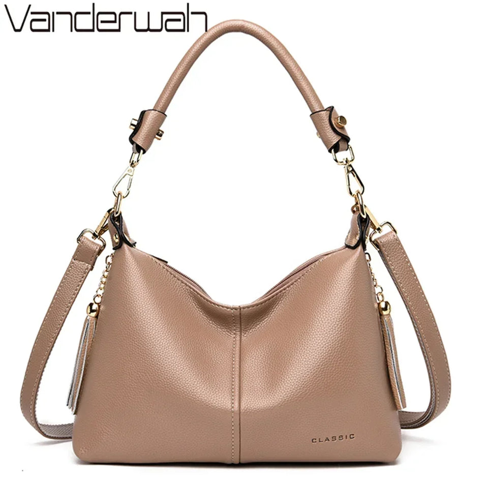 Geantă mică de umăr Hobo din piele pentru femei, geantă de mână de lux cu curea crossbody, de înaltă calitate