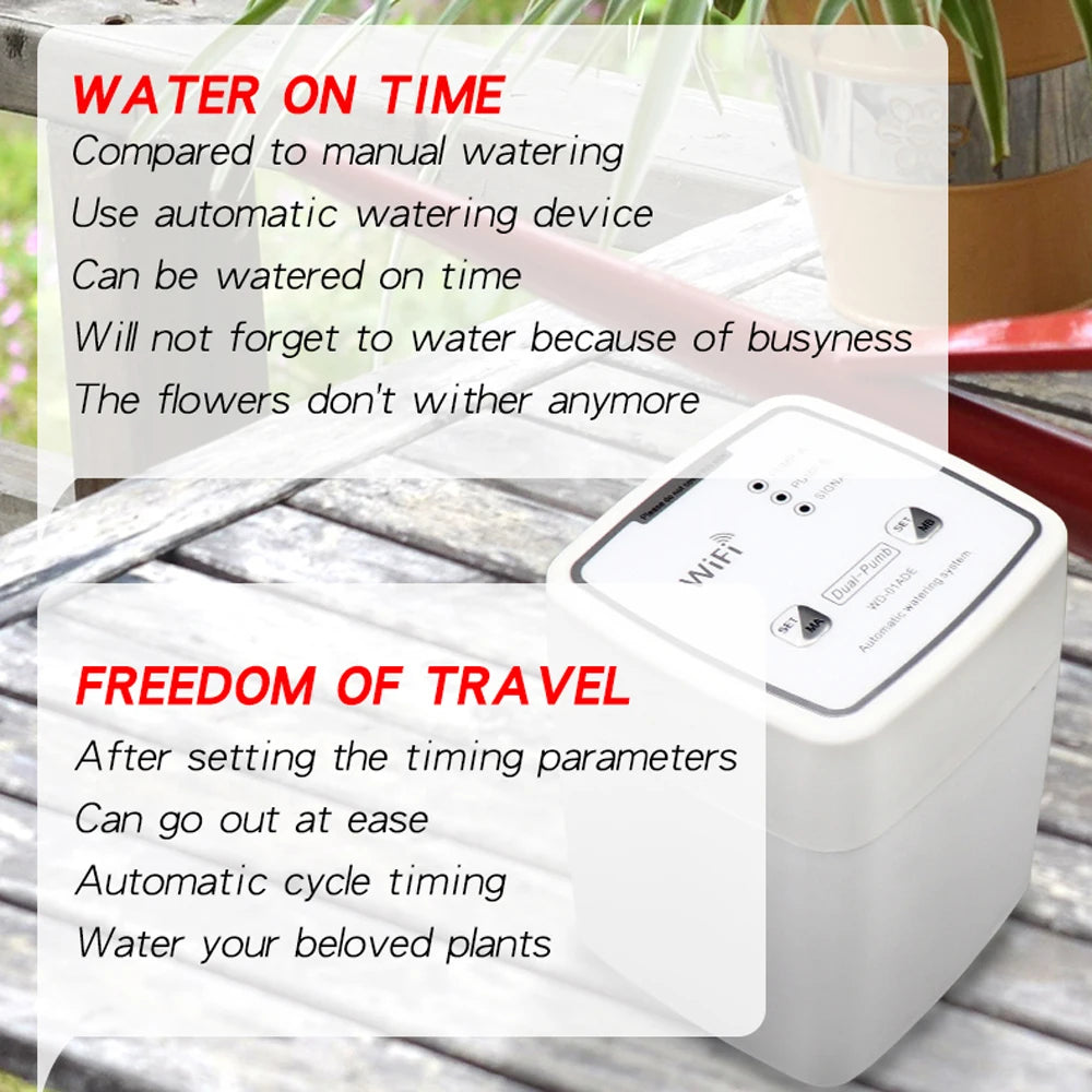 Smart WIFI Automatic Drip Irrigation System with Dual Pumps