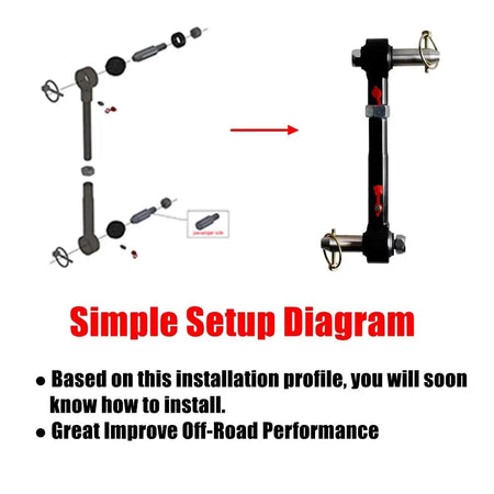 2.5-6" Lifts Front Sway Bar Links Disconnects For Jeep Wrangler JK JKS 2/4 Doors 2007-2018 Adjustable Car Parts PRC-1010A by InterCyprus Trading Ltd