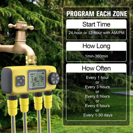 IPX5 Waterproof Irrigation Water Timer &ndash; Efficient Digital Watering Control