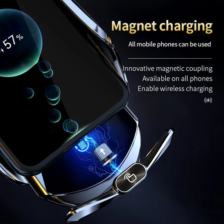 Car Phone Holder Charger Clip 360 Rotation &ndash; Universal Fit