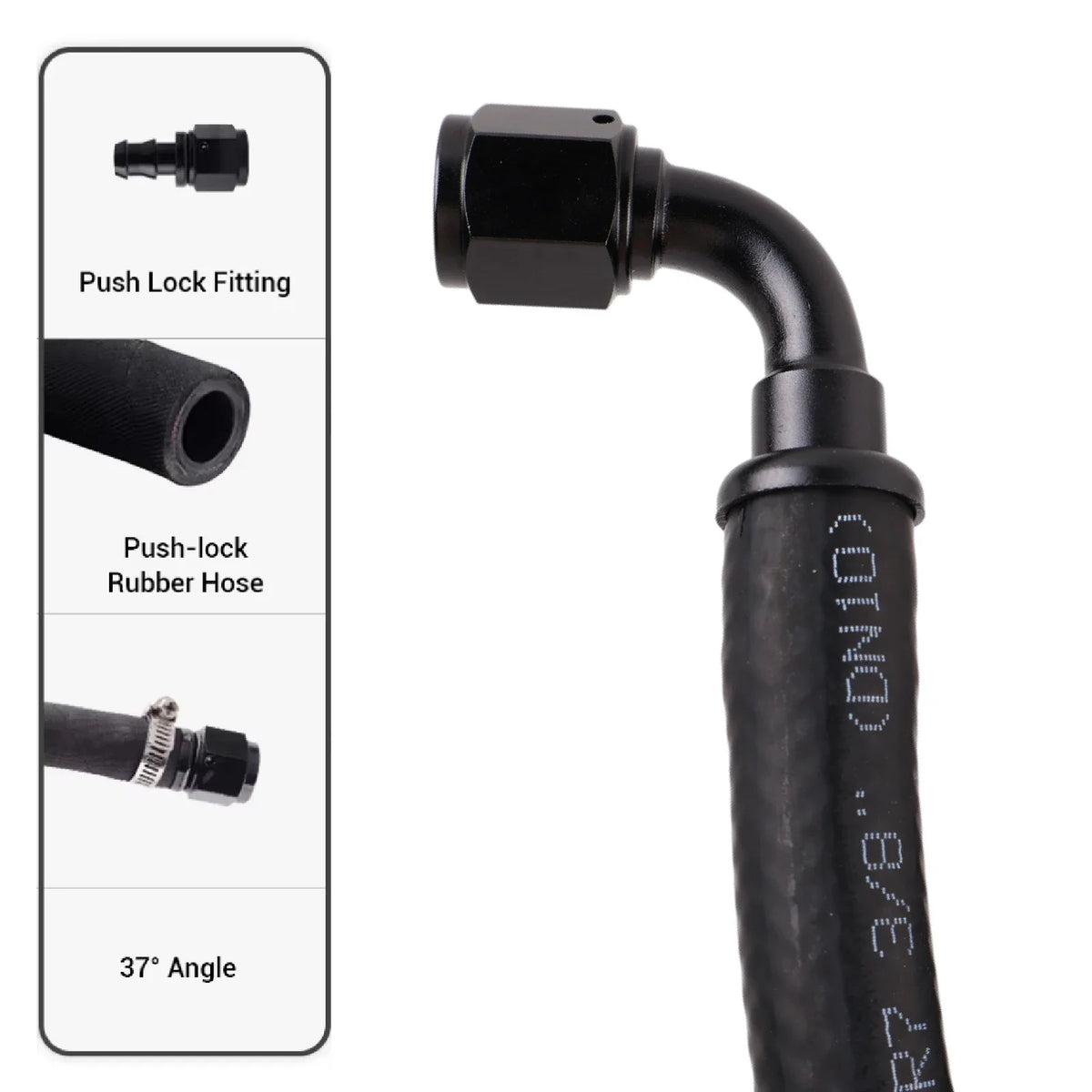 Reusable AN Push-On Hose Fittings With 0 45 90 180 Angles For Fuel Lines by InterCyprus Trading Ltd