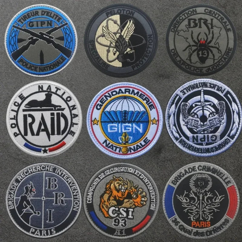 GIGN GIPN BRI Embroidery Patches &ndash; Durable Tactical Patch