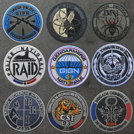 GIGN GIPN BRI Embroidery Patches &ndash; Durable Tactical Patch
