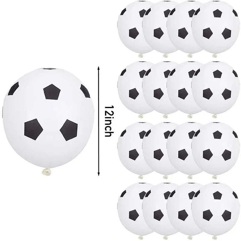 Black Football Balloons for Boys - Sports Birthday Party Decorations
