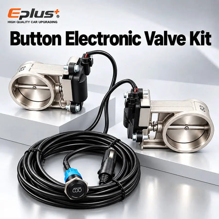 EPLUS Universal with Button Switch Stainless Steel Electric Exhaust Valve Kit Car Exhaust Pipe Electronic Muffler Valve by InterCyprus Trading Ltd