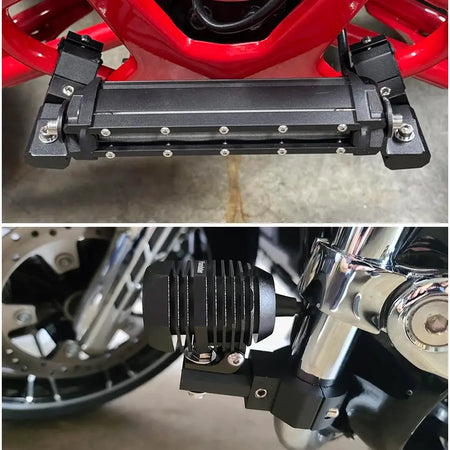 Universal Motorcycle UTV ATV Off-Road Work Whip Flag Light Mounts 0.7"/1"/1.25" Inch 360 Degree Rotate Bracket Kits Aluminum by InterCyprus Trading Ltd