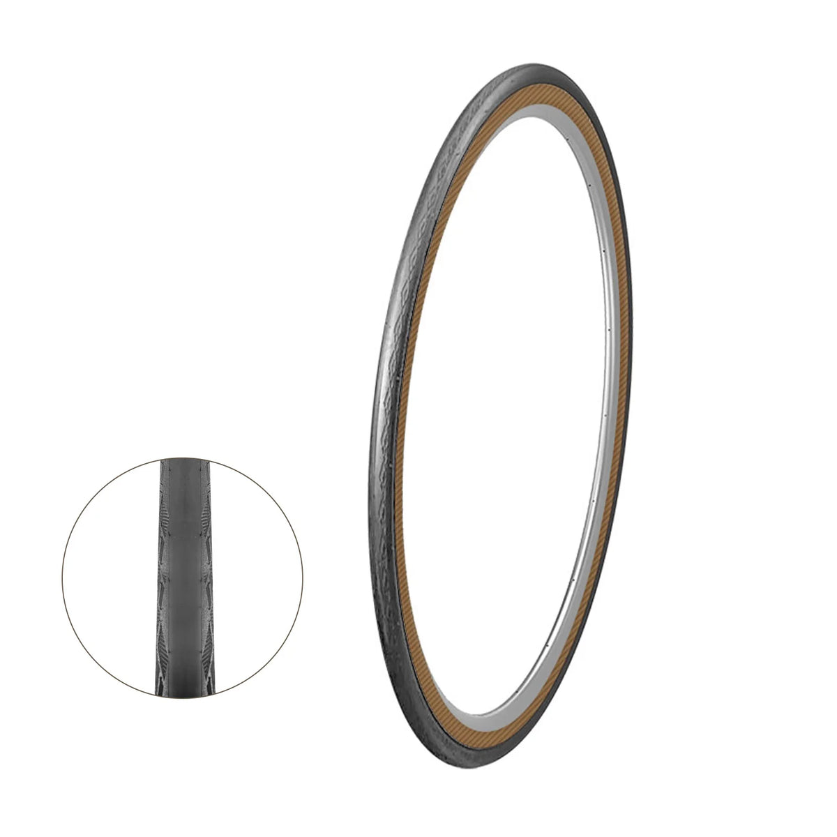 Kenda 700x25C Road Tires Premium &ndash; Retro Yellow Sidewalls K1176 700 25C