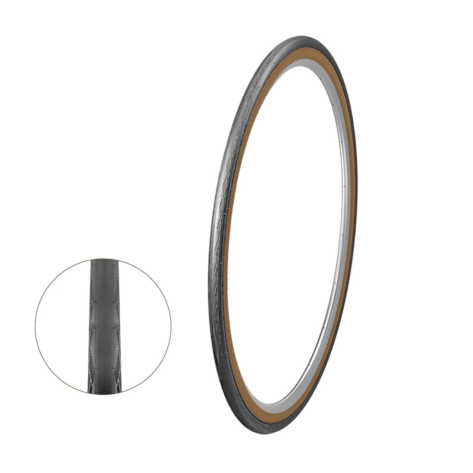 Kenda 700x25C Road Tires Premium &ndash; Retro Yellow Sidewalls K1176 700 25C