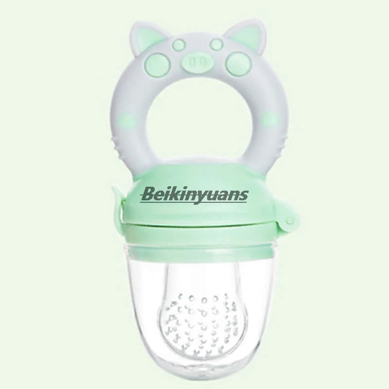 Silicone Fruit &amp; Vegetable Pacifier for Babies green pig S