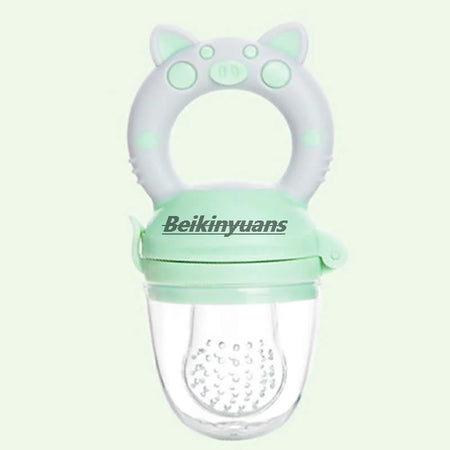 Silicone Fruit &amp; Vegetable Pacifier for Babies green pig S