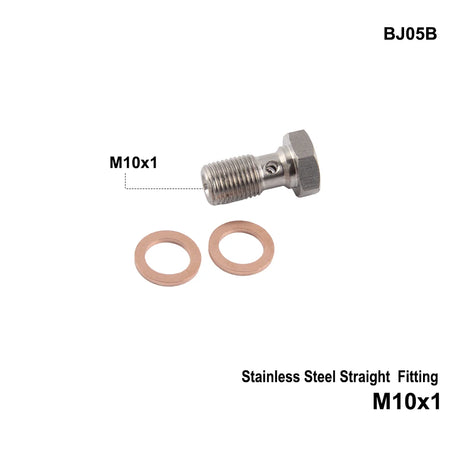 AN3 Motorcycle Hydraulic Brake Oil Hose Line Banjo Fitting M10x1 &ndash; Durable Stainless Steel Construction