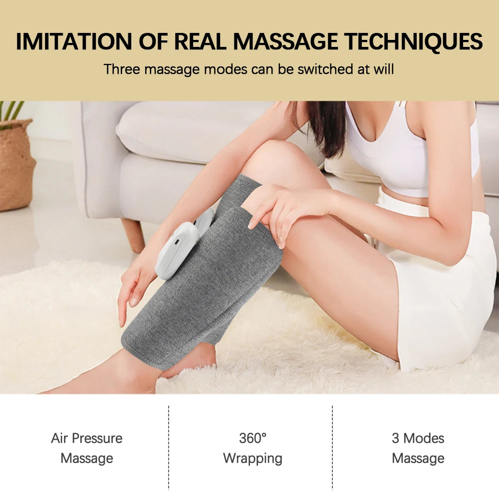 Electric 360&deg; Air Pressure Calf Massager - Wireless Leg Massage with 3 Modes