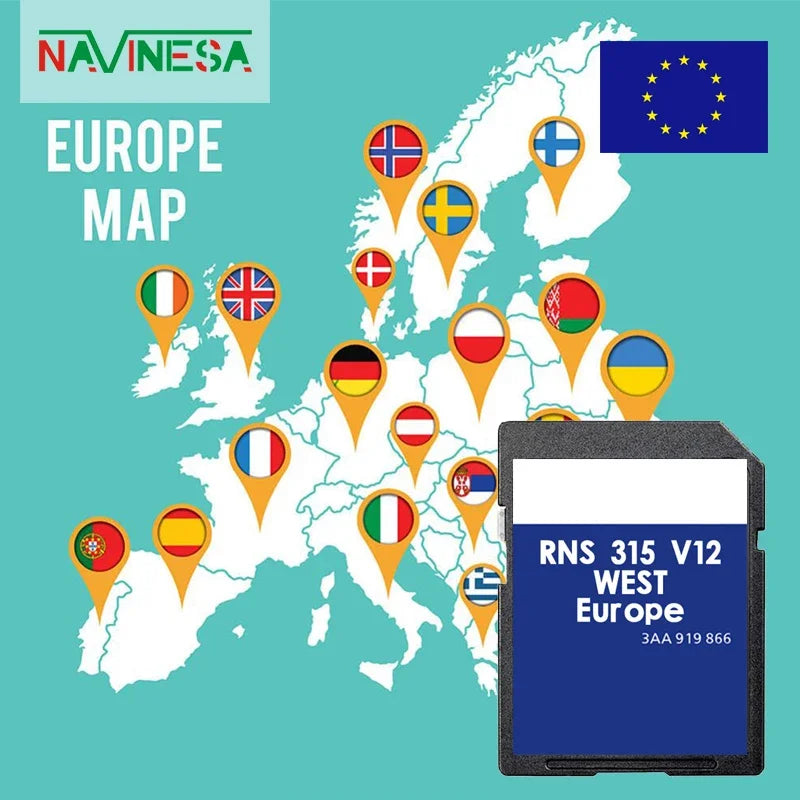 SD Card 3AA051866BE Update &ndash; West EU Navigation For VW