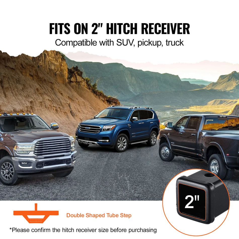 Dragsteg 2 tum mottagare stålskydd med låspinne