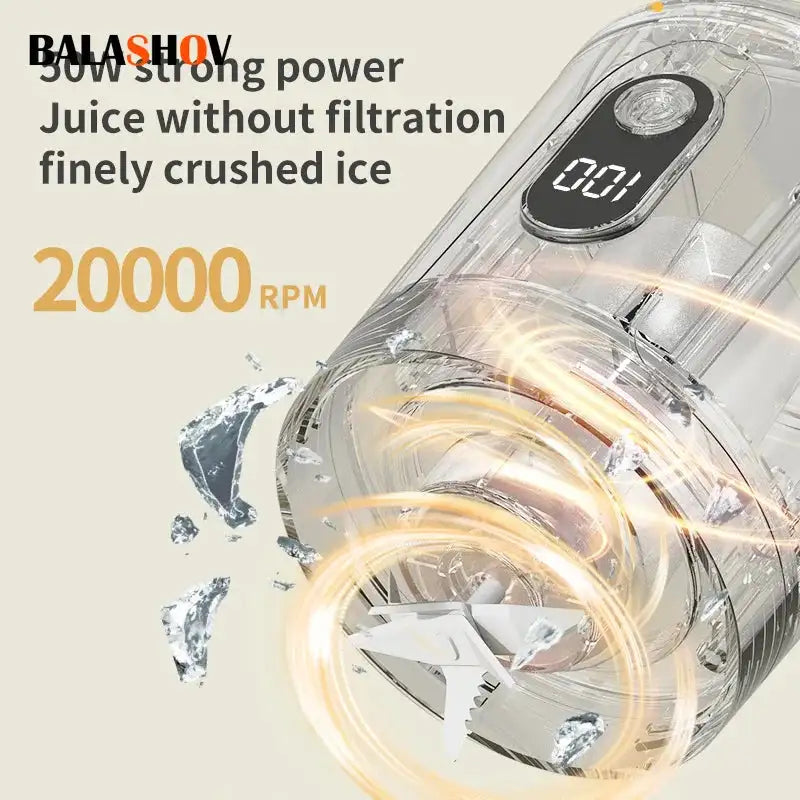 Portable Juicer Cup 600ml USB Rechargeable Multifunctional