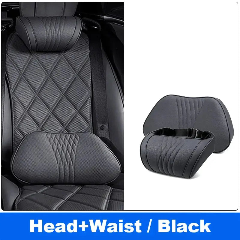 Vtear Universal Car Neck Lumbar Cushion Memory Foam Support Pillow Anti-Scratch Seat Parts Interior Modification Accessories by InterCyprus Trading Ltd