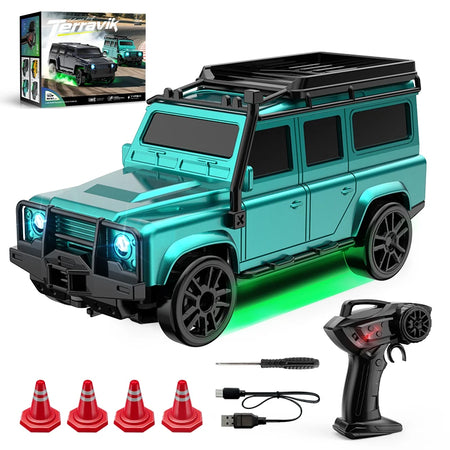 CV-E86 RC Drift Car &ndash; 4WD Off Road Remote Control Fun Green