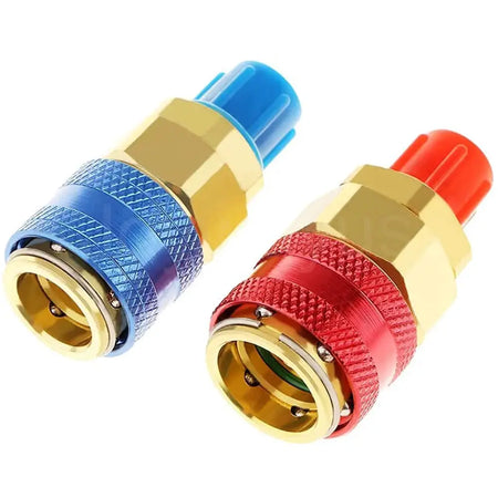 R134A Low High-Pressure Auto Car Quick Connector Refrigerant Coupler Copper Adapter Air Conditioning Connection Accessory by InterCyprus Trading Ltd